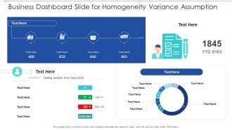 Business Dashboard Slide For Homogeneity Variance Assumption Infographic Template