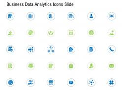 Business data analytics icons slide ppt powerpoint presentation slides deck