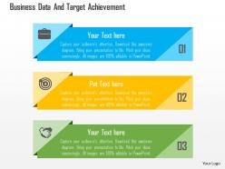 Business Data And Target Achievement Flat Powerpoint Design