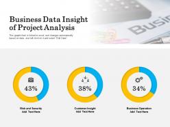Business data insight of project analysis