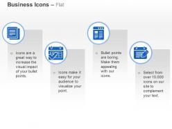 Business data record fomation calendar ppt icons graphics