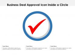 Business Deal Approval Icon Inside A Circle