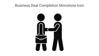 Business Deal Completion Monotone Icon In Powerpoint Pptx Png And Editable Eps Format