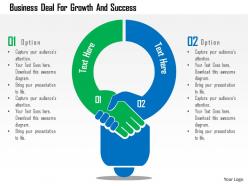 Business deal for growth and success flat powerpoint design