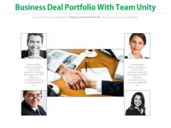 Business Deal Portfolio With Team Unity Flat Powerpoint Design