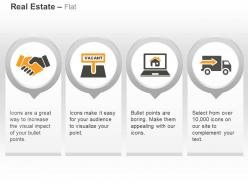 Business deal vacant place online housing truck ppt icons graphics