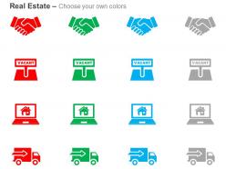 Business deal vacant place online housing truck ppt icons graphics