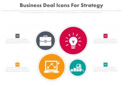 Business deal with icons for strategy powerpoint slides