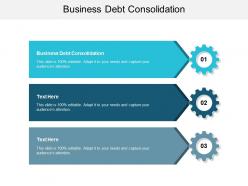 Business debt consolidation ppt powerpoint presentation slides format ideas cpb