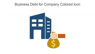 Business Debt For Company Colored Icon In Powerpoint Pptx Png And Editable Eps Format
