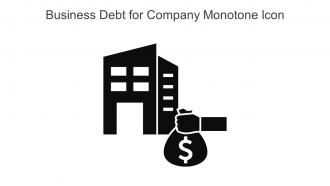 Business Debt For Company Monotone Icon In Powerpoint Pptx Png And Editable Eps Format