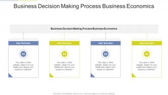 Business Decision Making Process Business Economics In Powerpoint And Google Slides Cpb