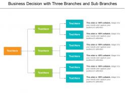 Business decision with three branches and sub branches