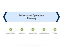 Business development and marketing plan business and operational planning ppt brochure