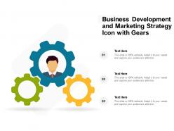 Business development and marketing strategy icon with gears