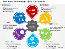 Business development ideas for growth flat powerpoint design