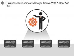 Business development manager shown with a gear and tie