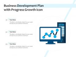 Business development plan with progress growth icon