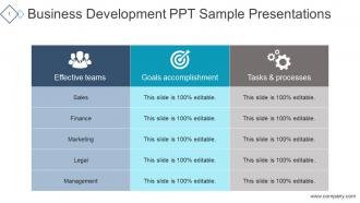 Business development ppt sample presentations