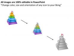 Business development process diagram 3d pyramid structre 7 staged powerpoint slides 0522