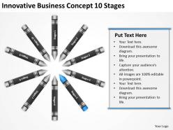 Business development process diagram innovative concept 10 stages powerpoint slides