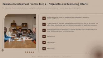 Business Development Process Step 2 Align Business Development Strategies And Process