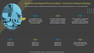 Business Development Process Step 8 Choose An Outreach Overview Of Business Development Ideas