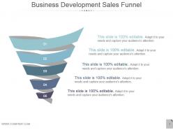 Business development sales funnel presentation images