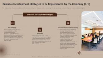 Business Development Strategies To Be Implemented Business Development Strategies And Process