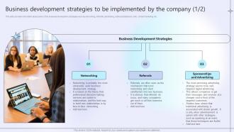 Business Development Strategies To Be Implemented By The Company Business Development Planning Process