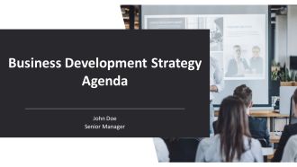 Business Development Strategy Agenda PPT Guidelines AT