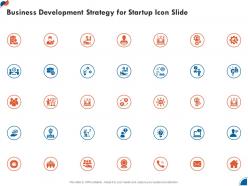 Business development strategy for startup icon slide ppt background