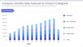 Business development strategy for startups company monthly sales forecast by product categories