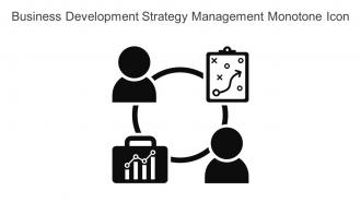 Business Development Strategy Management Monotone Icon In Powerpoint Pptx Png And Editable Eps Format