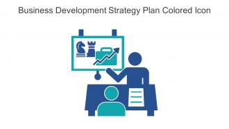 Business Development Strategy Plan Colored Icon In Powerpoint Pptx Png And Editable Eps Format