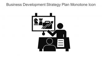 Business Development Strategy Plan Monotone Icon In Powerpoint Pptx Png And Editable Eps Format