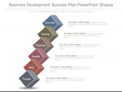 Business development success plan powerpoint shapes
