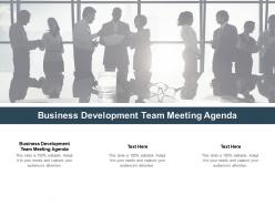 Business development team meeting agenda ppt powerpoint presentation inspiration cpb