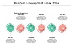 Business development team roles ppt powerpoint presentation show graphics design cpb