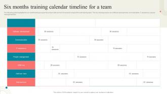 Business Development Training Six Months Training Calendar Timeline For A Team