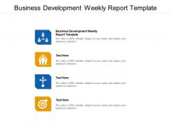 Business development weekly report template ppt powerpoint presentation cpb