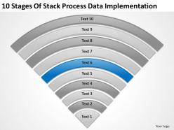 Business diagram 10 stages of stack process data implementation powerpoint slides