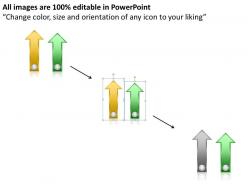 Business diagram 2 parallel directional arrows powerpoint slides