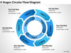 Business Diagram Chart 6 Stages Circular Flow Powerpoint Templates