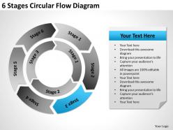 Business diagram chart 6 stages circular flow powerpoint templates