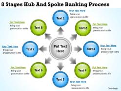Business Diagram Chart 8 Stages Hub And Spoke Banking Process Powerpoint Slides