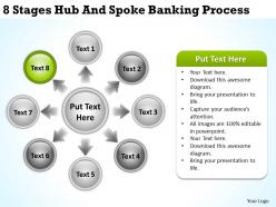 Business diagram chart 8 stages hub and spoke banking process powerpoint slides