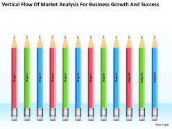 Business Diagram Chart Flow Of Market Analysis For Growth And Success Powerpoint Slides
