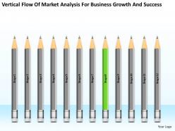 Business diagram chart flow of market analysis for growth and success powerpoint slides
