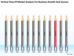 Business diagram chart flow of market analysis for growth and success powerpoint slides